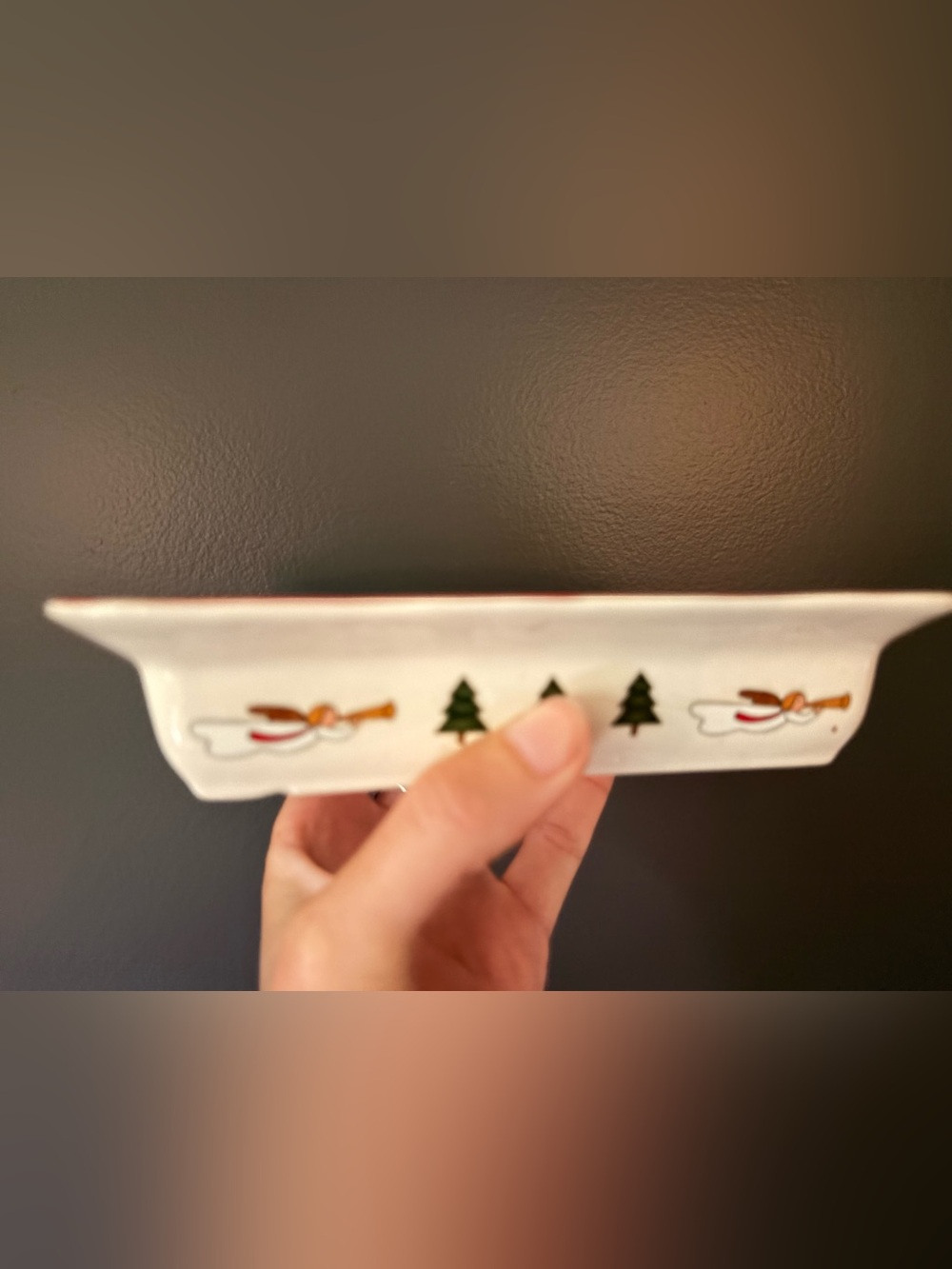 Vtg Mason’s Ironstone "Christmas Village" Butter Dish Bottom Base Only - England